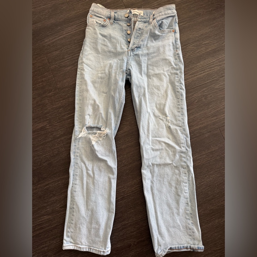 Denim Froum Light Blue Distressed Jeans